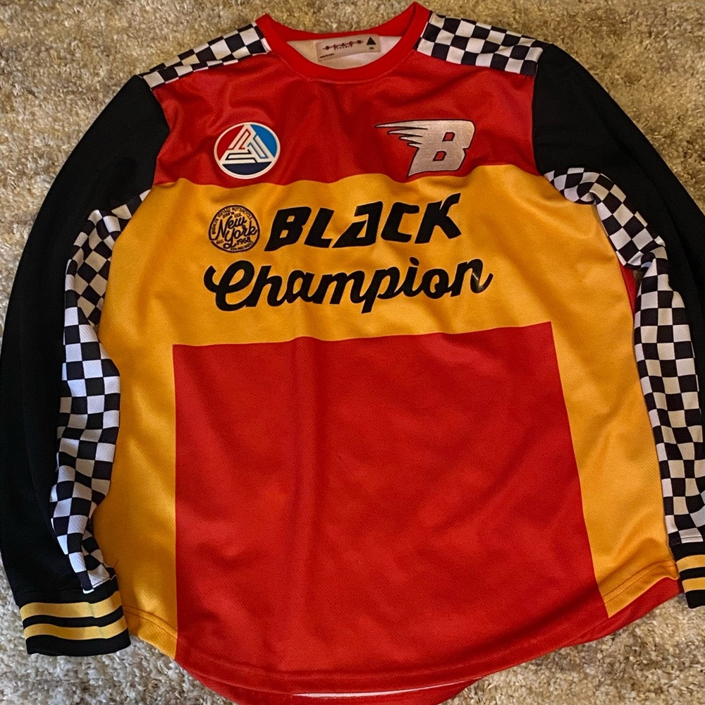Black Pyramid Men’s Racing Jersey - Red, Yellow, and Black